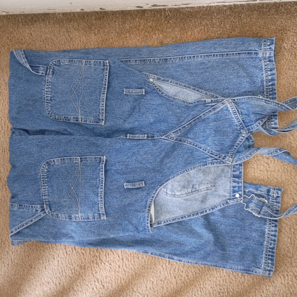 GAP Vintage Y2K Flare Retro Wide Leg Denim Overalls Bibs Retro Boho S Flare